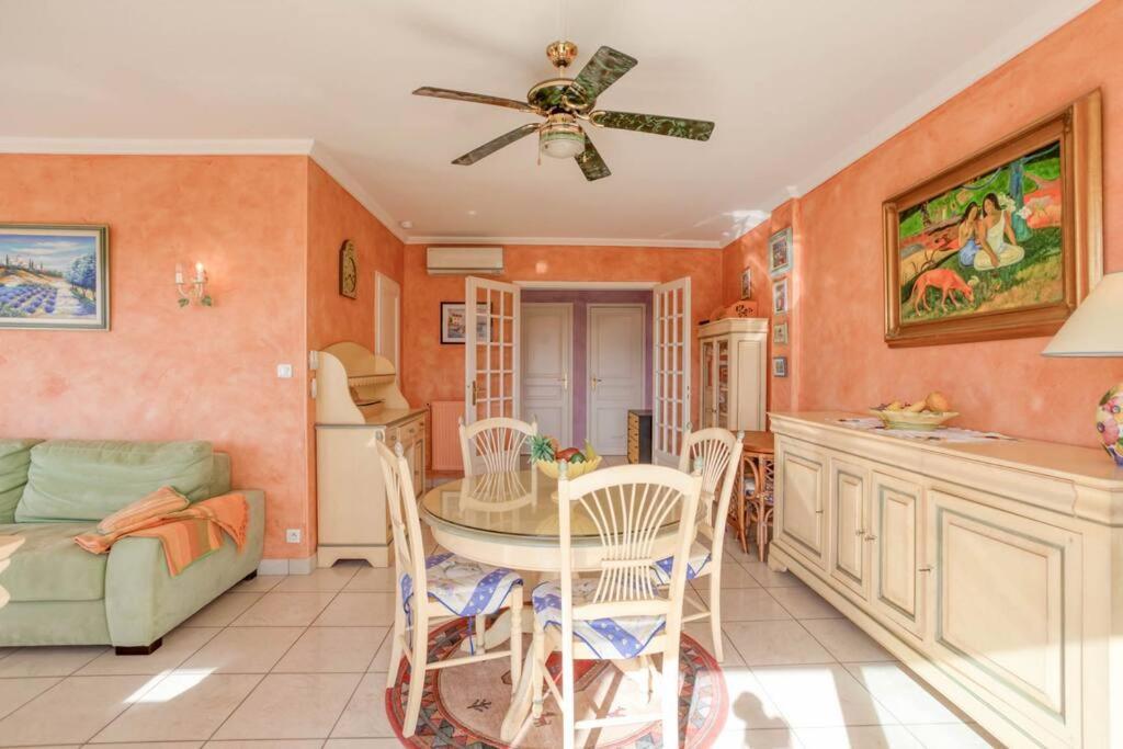 A6- 2 Bdr Incredible Sea View - Ac, Garage & Terrace Antibes Exterior foto